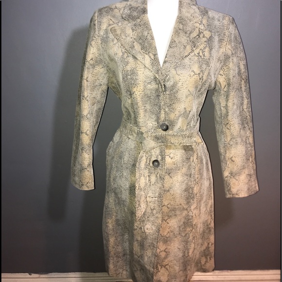 J Percy for Marvin Richards Leather Trench Coat - Picture 1 of 5